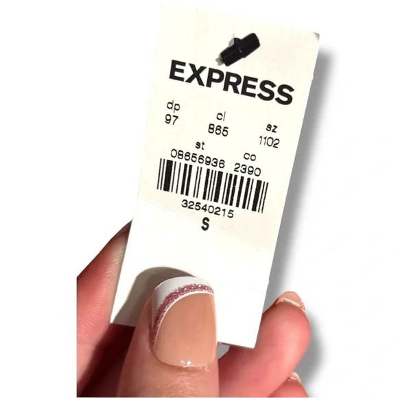 Express NWT Chic Scarlet Asymmetrical Long Sleeve Silky Cowl Neck Women's Blouse - Picture 13 of 16